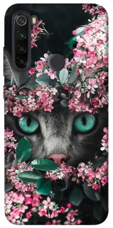 Чехол на Xiaomi Redmi Note 8T Кот в цветах фото 1 из 1