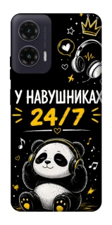 Чохол на Motorola Moto G35 У навушниках 24/7 фото 1 з 1