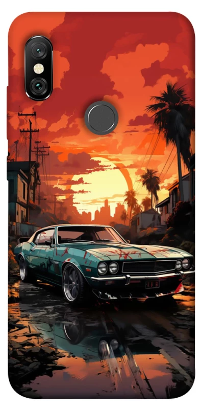 Чохол на Xiaomi Redmi Note 6 Pro Car at sunset фото 1 з 1