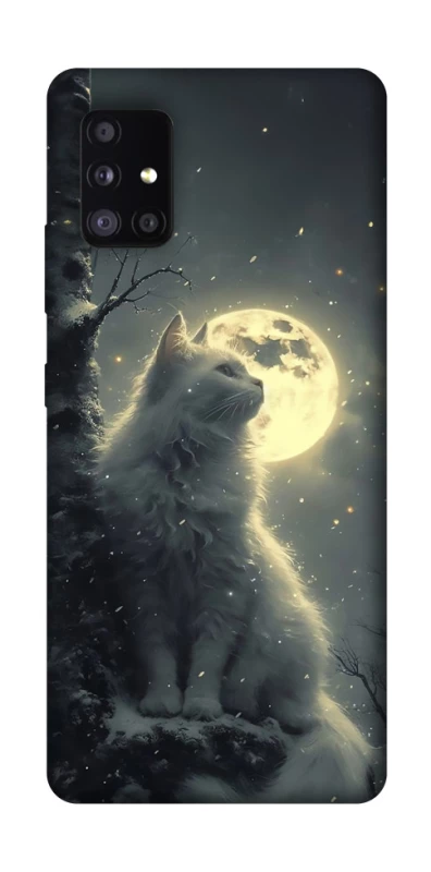 Чохол на Samsung Galaxy A51 5G Кіт під місяцем фото 1 з 1