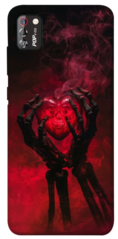 Чохол на TECNO POP 4 Pro Heart in the hands of a skeleton фото 1 з 1
