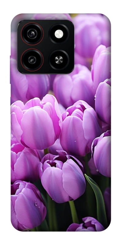 Чехол на ZTE Blade A35 4G Фиолетовые тюльпаны фото 1 из 1