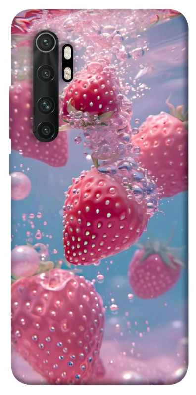 Чохол на Xiaomi Mi Note 10 Lite Полуниця в воді фото 1 з 1