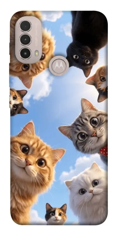 Чохол на Motorola Moto E40 Cats фото 1 з 1
