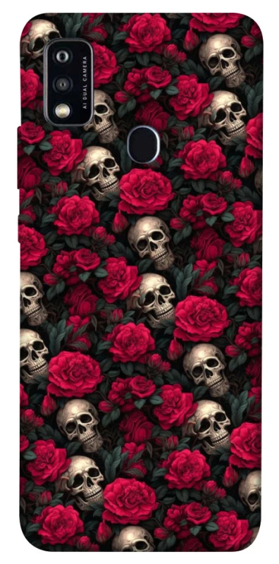 Чехол на ZTE Blade A51 Черепа и розы фото 1 из 1