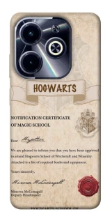 Чехол на Infinix Hot 40i The Hogwarts acceptance letter фото 1 из 1