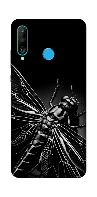 Чехол на Huawei P30 lite Black dragonfly фото 1 из 1