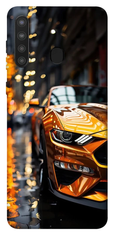 Чохол на Samsung Galaxy A21 Golden sports car фото 1 з 1