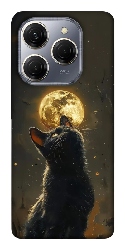 Чехол на TECNO Spark 20 Pro Кот под луной v2 фото 1 из 1
