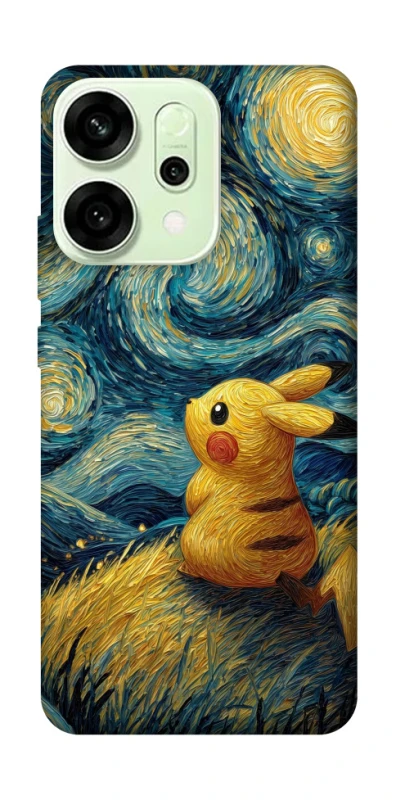 Чохол на Oppo Reno 14 Pikachu and Van Gogh фото 1 з 1