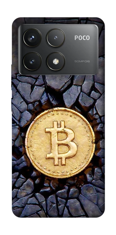 Чохол на Xiaomi Poco F6 Pro Bitcoin cracks фото 1 з 1