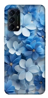 Чехол на Oppo Reno 5 4G Синие цветы фото 1 из 1