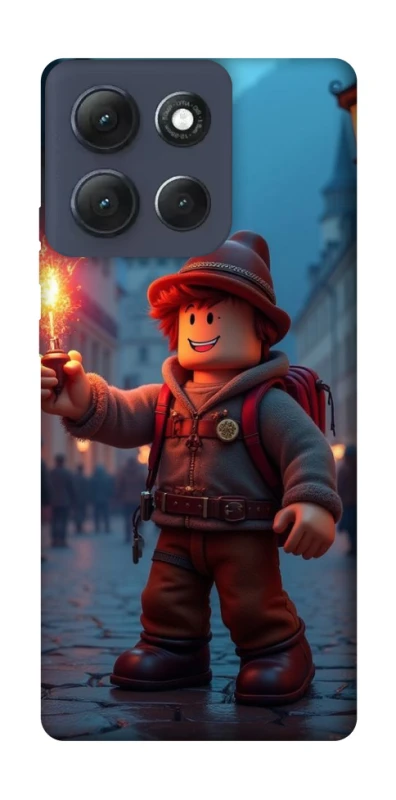 Чохол на Motorola Moto G86 Power Roblox Fire Logo Blue Flames фото 1 з 1