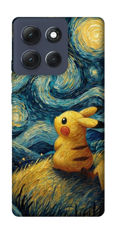 Чохол на Motorola Moto G86 Power Pikachu and Van Gogh фото 1 з 1
