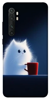 Чохол на Xiaomi Mi Note 10 Lite Чохол кіт з кавою фото 1 з 1