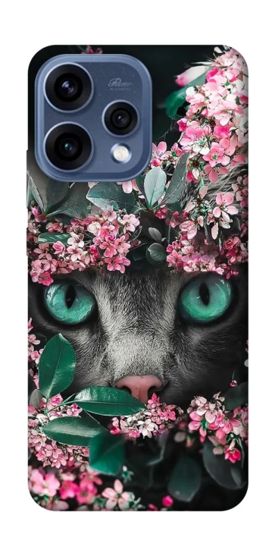 Чохол на Oppo Reno 15 Кіт в квітах фото 2 з 2