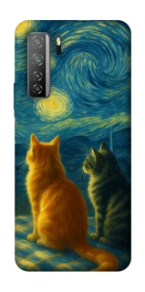 Чохол на Huawei Nova 7 SE Cats under the stars фото 1 Чохол на Huawei Nova 7 SE Cats under the stars фото 1 з 1