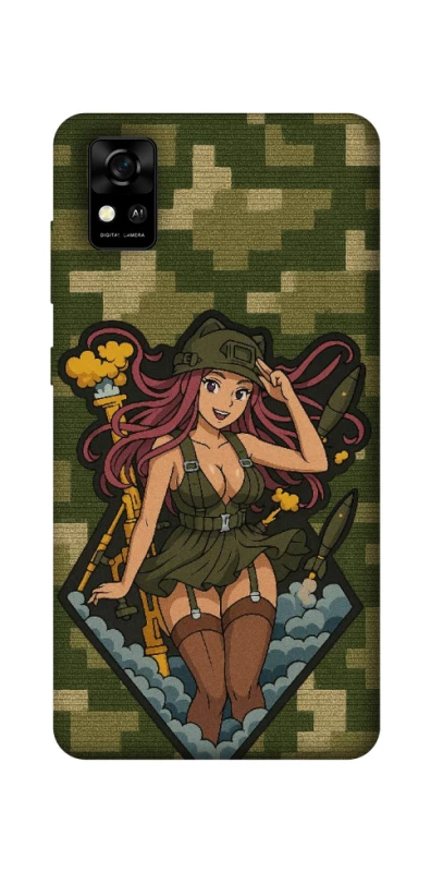 Чохол на ZTE Blade A31 Military Waifu фото 1 з 1