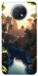 Чехол на Xiaomi Redmi Note 9 5G / Note 9T Minecraft sunset фото 1 из 1