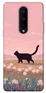 Чехол на OnePlus 8 cat on a field фото 1 из 1