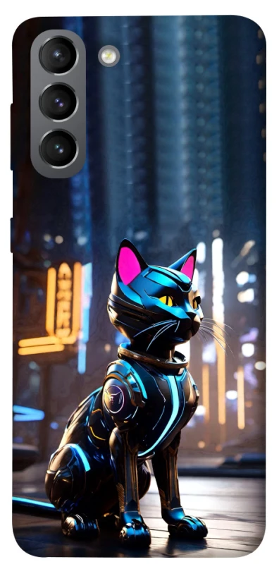 Чехол на Samsung Galaxy S21 Cyber cat фото 1 из 1