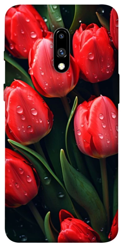 Чохол на OnePlus 7 Червоні тюльпани фото 1 з 1