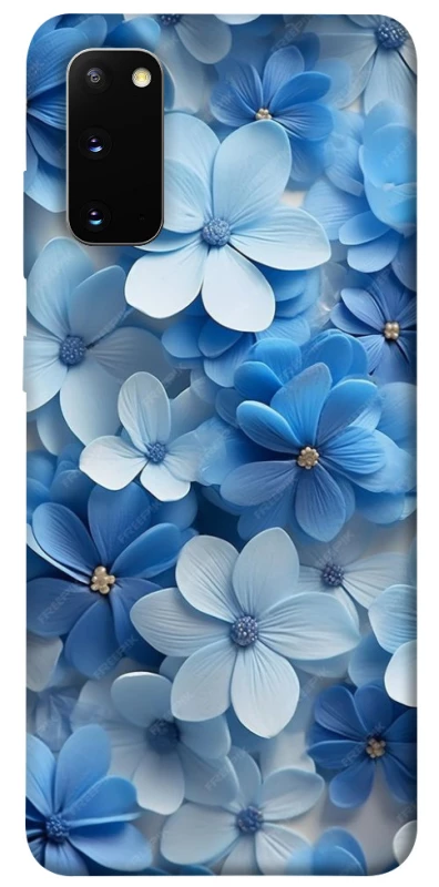 Чехол на Samsung Galaxy S20 Синие цветы фото 1 из 1