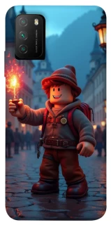 Чохол на Xiaomi Poco M3 Roblox Fire Logo Blue Flames фото 1 з 1