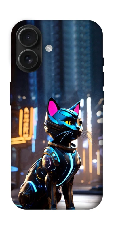Чехол на Apple iPhone 16 Cyber cat фото 1 из 1