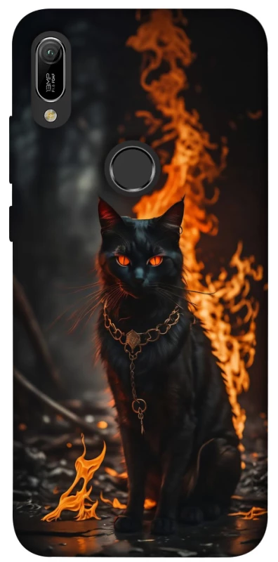 Чехол на Huawei Y6 (2019) Огненный кот фото 1 из 1