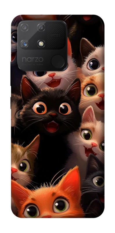 Чохол на Realme Narzo 50A happy cats фото 1 з 1