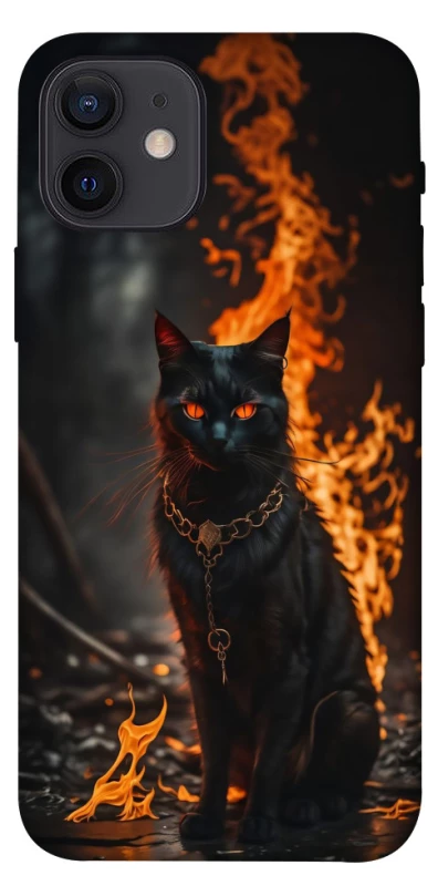 Чехол на Apple iPhone 12 (6.1") Огненный кот фото 1 из 1