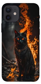 Чехол на Apple iPhone 12 (6.1") Огненный кот фото 1 из 1
