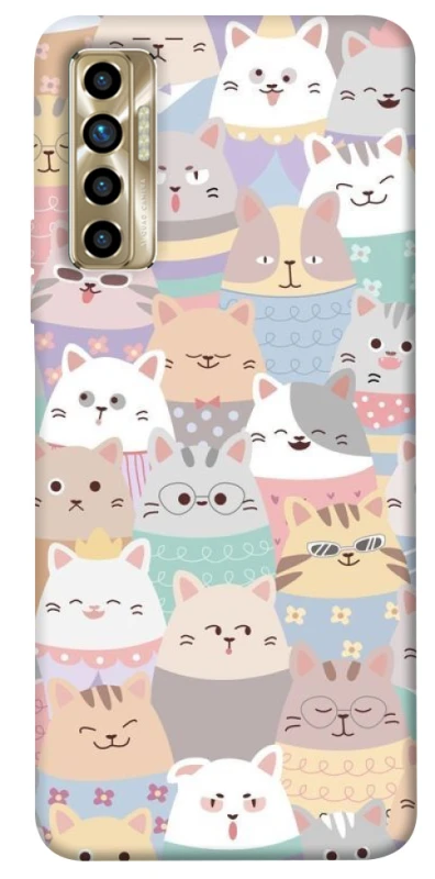Чехол на TECNO Camon 17P Funny Kittens ver.2 фото 1 из 1