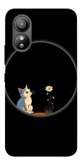 Чехол на ZTE Blade L220 Cat and flower фото 1 из 1