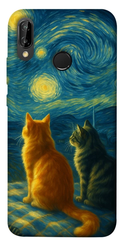 Чохол на Huawei P20 Lite Cats under the stars фото 1 з 1