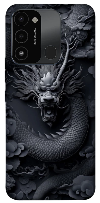 Чехол на TECNO Spark 8C black dragon фото 1 из 1