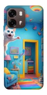 Чохол на Oppo A6 crazy cat фото 1 з 2