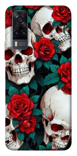 Чехол на Vivo Y31 skull and rose фото 1 из 1
