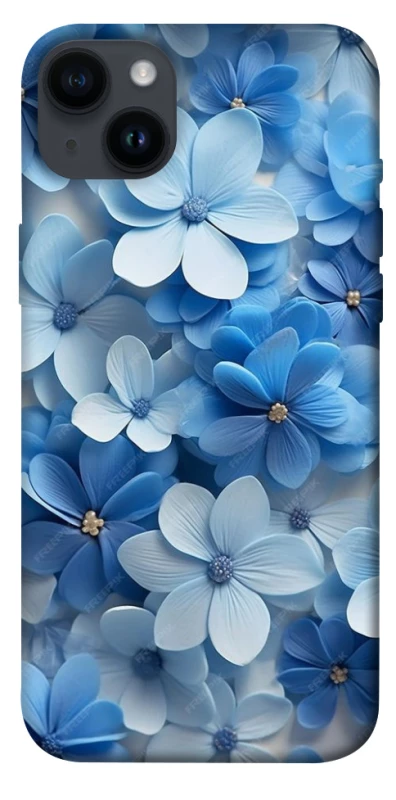 Чехол на Apple iPhone 14 Plus (6.7") Синие цветы фото 1 из 1