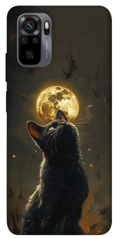Чохол на Xiaomi Redmi Note 10 / Note 10s Кіт під місяцем v2 фото 1 з 1