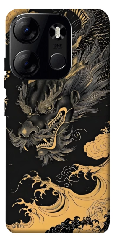 Чехол на Tecno Spark Go 2023 gold dragon фото 1 из 1