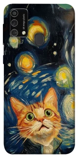 Чехол на Samsung Galaxy M21s paint cat фото 1 из 1