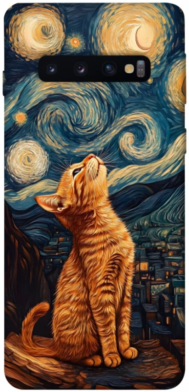 Чохол на Samsung Galaxy S10 van gogh cat фото 1 з 1