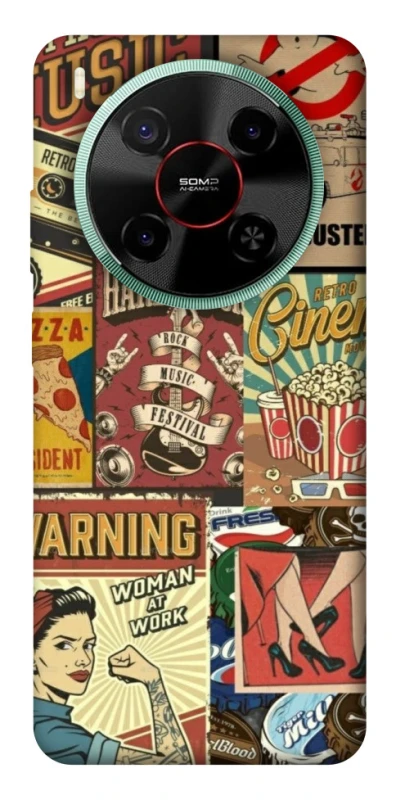 Чохол на ZTE Nubia V70 Max Retro collage ver.2 фото 1 з 1