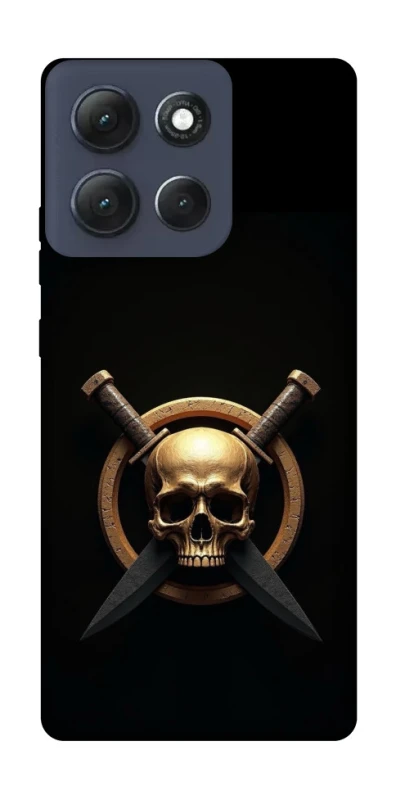 Чохол на Motorola Moto G86 Power Golden Skull фото 1 з 1