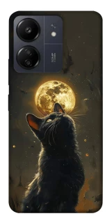 Чохол на Xiaomi Redmi 13C Кіт під місяцем v2 фото 1 з 1
