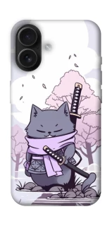 Чохол на Apple iPhone 16 Samurai cat фото 1 Чохол на Apple iPhone 16 Samurai cat фото 1 з 1