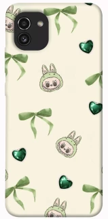 Чохол на Samsung Galaxy A03 Labubu Green Heart фото 1 з 1