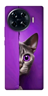 Чохол на TECNO Spark 20 Pro+ Кіт-підглядач фото 1 з 1